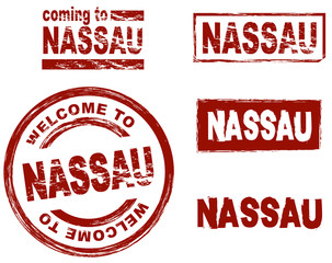 Ink stamp set city Nassau