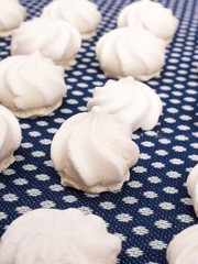 small spiral meringues - shallow depth of field