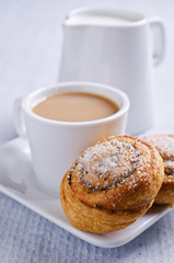 Homemade rolls with sugar