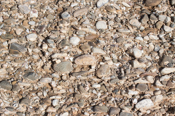 Grey sea pebbles