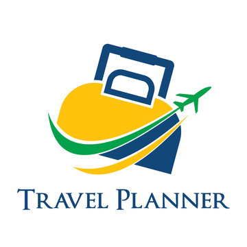 Travel Tour Planner Bag Logo Icon
