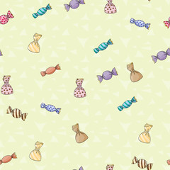 Seamless background pattern of candy