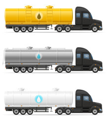truck semi trailer delivery and transportation of tank for liqui