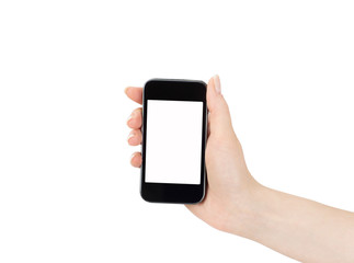 mobile phone in female hand