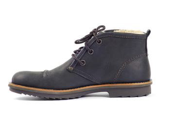 Leather shoes isolated on white background