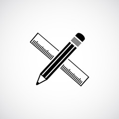 Pencil with ruler icon