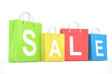 sale written on shopping bag