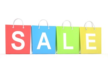 sale written on shopping bag