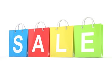 sale written on shopping bag
