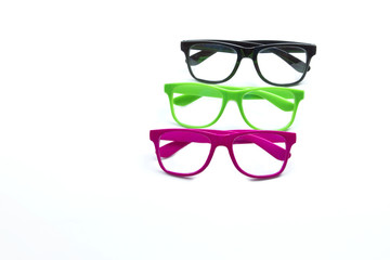 Bright colored hipster looking glasses