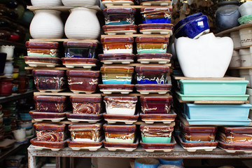 racks with color ware