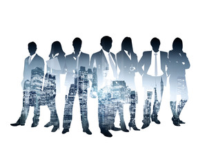 Business silhouette success