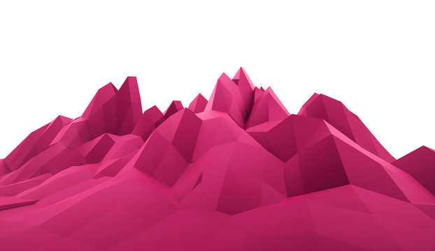 Mountain abstract concept rendered