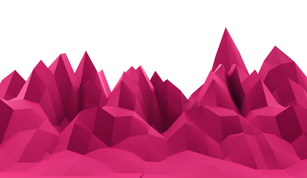 Mountain abstract concept rendered