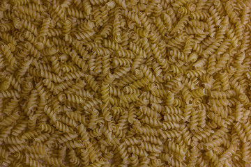 Closeup of Uncooked Italian Spiral Pasta