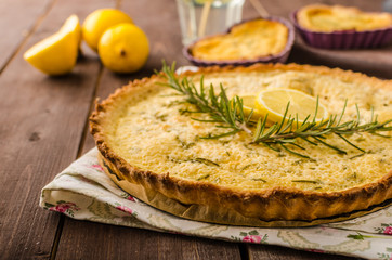 Lemon cake with rosemary