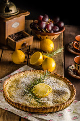 Lemon cake with rosemary