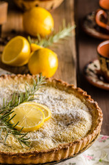 Lemon cake with rosemary