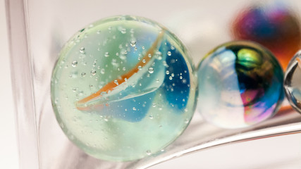 Abstract composition with glass balls