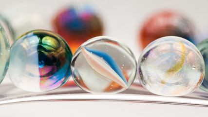 Abstract composition with glass balls