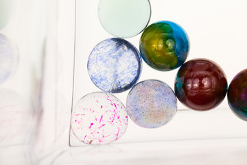 Abstract composition with glass balls