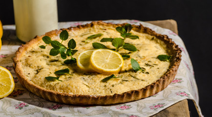 Lemon cake with rosemary