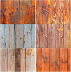 Collage of wooden textures.