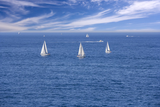 Sailing at sea