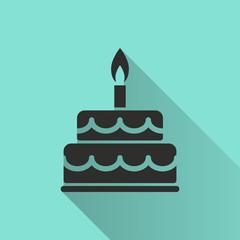 Cake - vector icon.