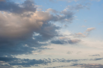 Fototapeta na wymiar cloudy late afternoon sky