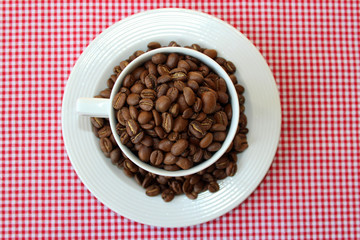 coffee beans in a cup