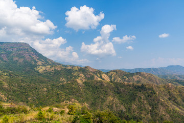 Beautiful landscape on mountain with nice sky