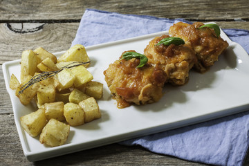 Fish on tomato sauce