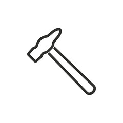 Hammer  - vector icon.