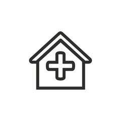 Hospital - vector icon.