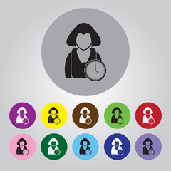 Time for work icon - Over time working icon