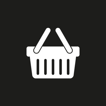 Shopping basket  - vector icon.