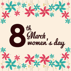 Fototapeta premium Happy Womens day design 