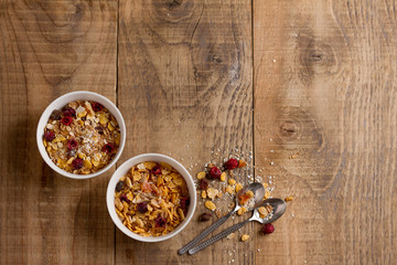 Granola or muesli with dried berries