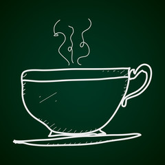 Fototapeta na wymiar Simple doodle of a cup of tea