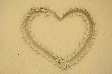 Herz im Sand