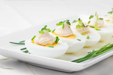 Foto op Plexiglas Eggs Boiled With Mayonnaise © ewa462