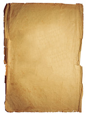 Antique paper on white background