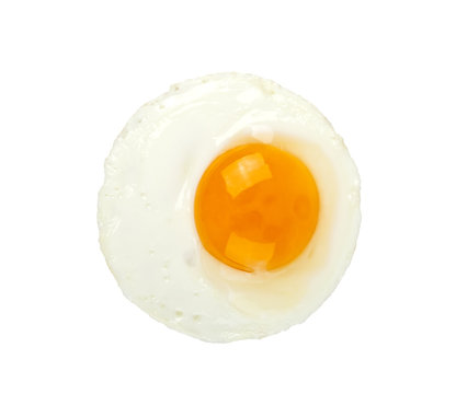 Fried egg isolated on a white background