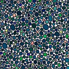 Cute seamless pattern with hand-drawn circles. Vector illustration can be copied without any seams. Abstract background for wallpaper, fills. Sea stones, pebbles.