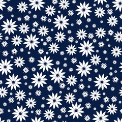 Simple and beauty flower seamless pattern. Vector illustration good for textile or paper wrapping print. Can be copied without any seams. Abstract floral background