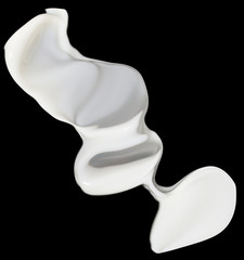 milk splash on black background