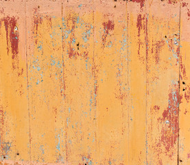 old orange painted wooden background. texture