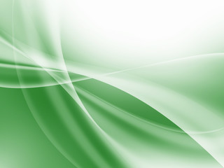 Abstract green background with white wave