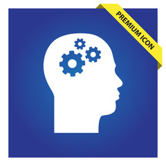 Gear in head icon